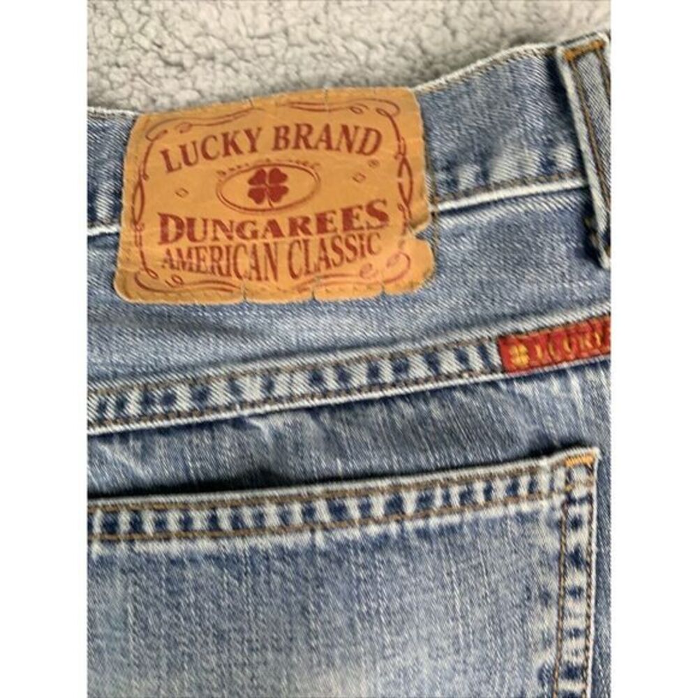 Lucky Brand Jeans Men's 38 Low Rise Short Raw Hem USA By Gene Montesano Vintage - Picture 7 of 16